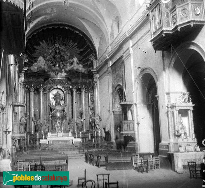 Poboleda - Església de Sant Pere (Foto: <i>Francesc Blasi -Arxiu Centre Excursionista de Catalunya-</i>, 1922) Poboleda - Església de Sant Pere