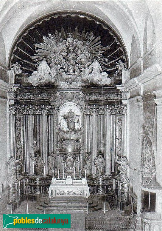 Poboleda - Església de Sant Pere. Retaule major (inicis segle XX)