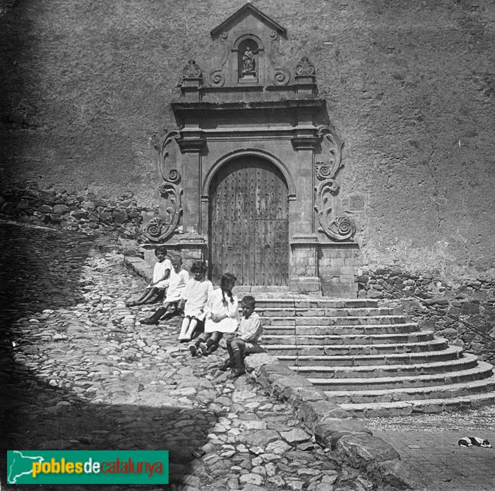 La Vilella Baixa - Església de Sant Joan Baptista (Foto: <i>Josep Salvany -Fons Salvany. Biblioteca de Catalunya-</i>, 1921) La Vilella Baixa - Església de Sant Joan Baptista