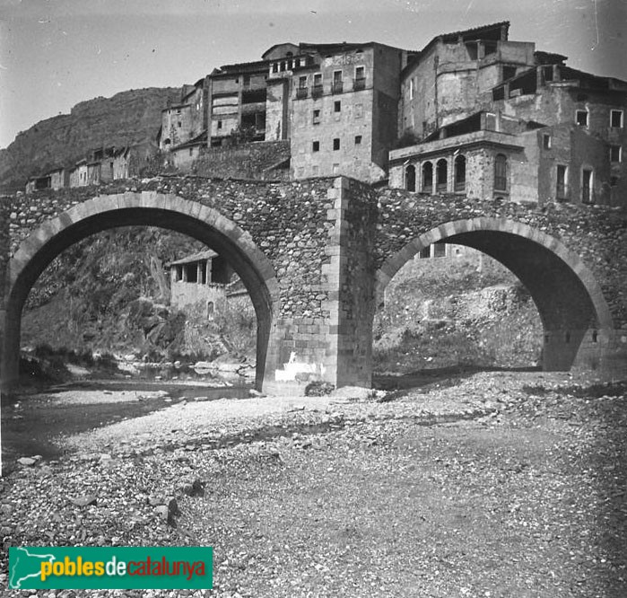 La Vilella Baixa - Pont Gran (Foto: <i>Josep Salvany -Fons Salvany. Biblioteca de Catalunya-</i>, 1921) La Vilella Baixa - Pont Gran
