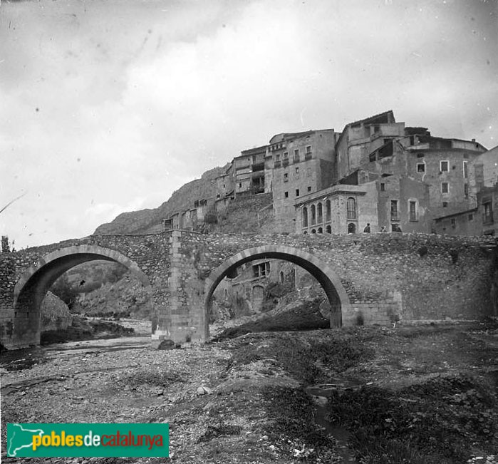 La Vilella Baixa - Pont Gran (Foto: <i>Josep Salvany -Fons Salvany. Biblioteca de Catalunya-</i>, 1921) La Vilella Baixa - Pont Gran