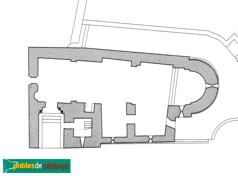 Meranges - Església de Sant Serni. Planta Meranges - Església de Sant Serni. Planta