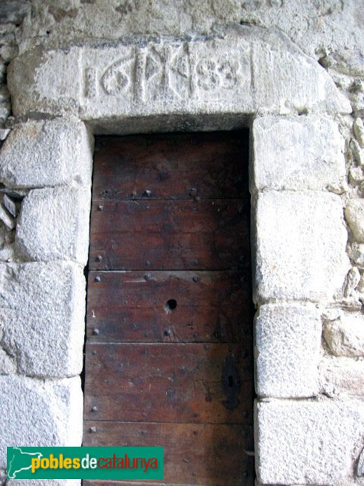 Meranges - Església de Sant Serni. Poprta del campanar (Foto: Albert Esteves, 2006) Meranges - Església de Sant Serni. Poprta del campanar