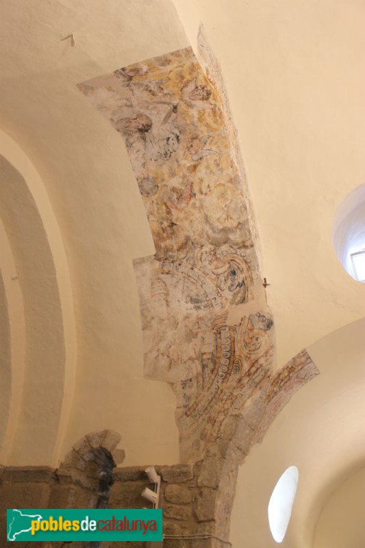 Meranges - Església de Sant Serni. Pintures barroques (Foto: <i>Fortià Arquitectes -invarquit.cultura.gencat.cat-</i>, 2022) Meranges - Església de Sant Serni. Pintures barroques