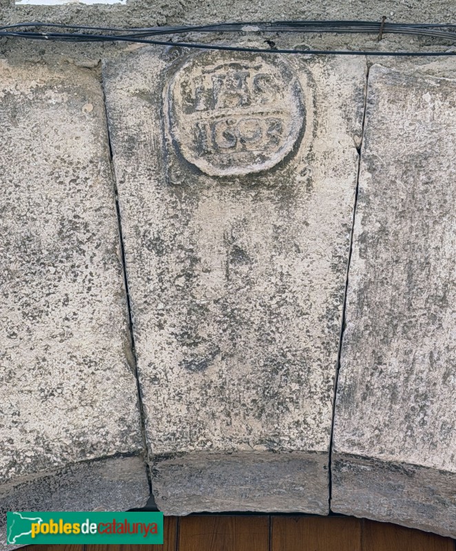 Porrera - Portal de 1603. Detall