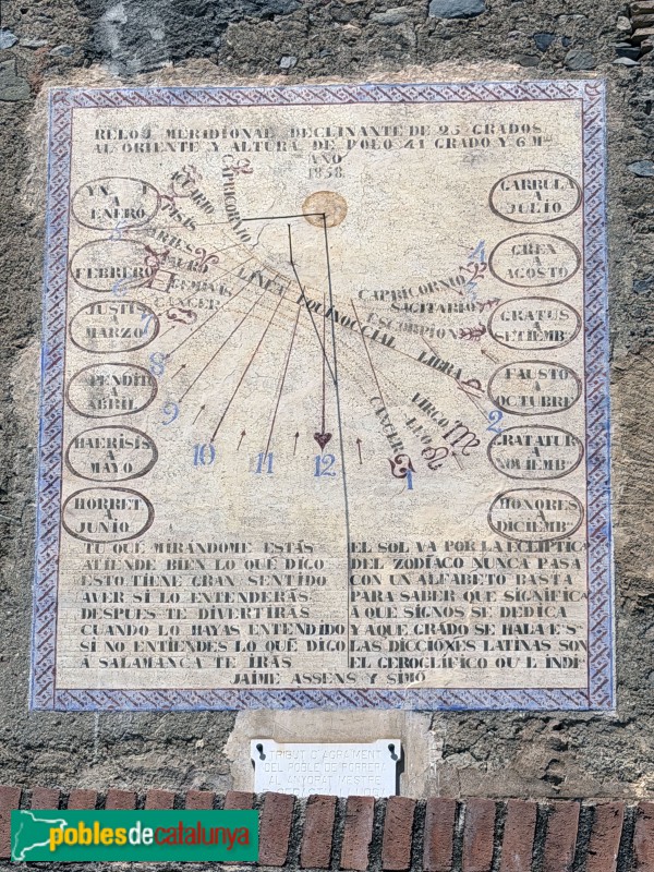 Porrera - Rellotge de sol del Portal