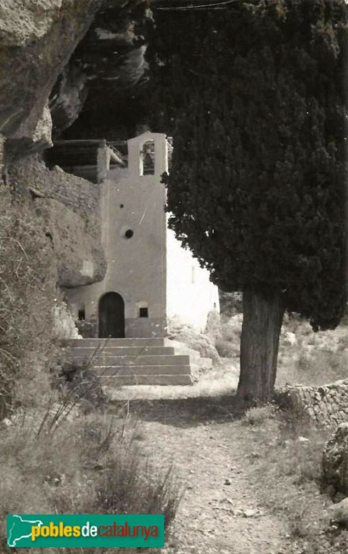 Margalef - Ermita de Sant Salvador. Postal antiga