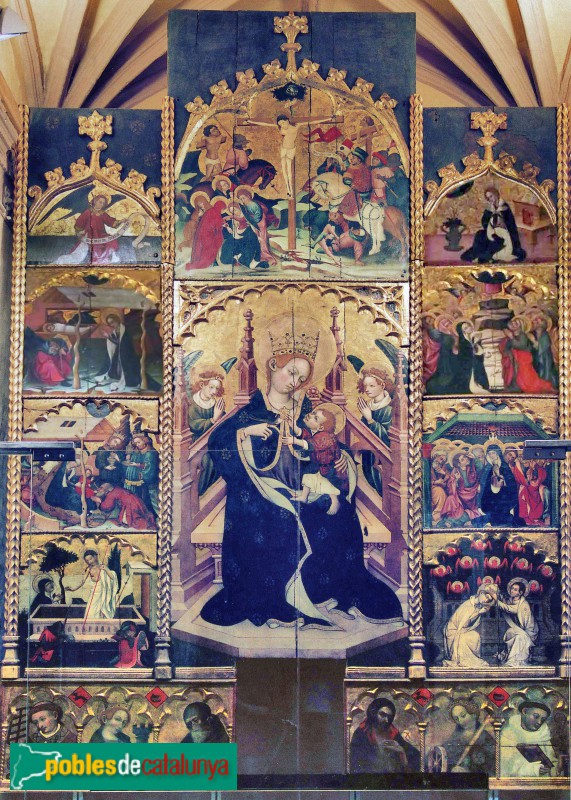 Cabacés - Retaule de Santa Maria, obra anònima d'inicis del segle XV