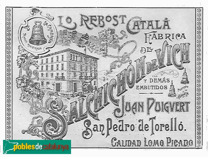 Sant Pere de Torelló - Anunci de lo Rebost Català, als anys 20 del segle XX