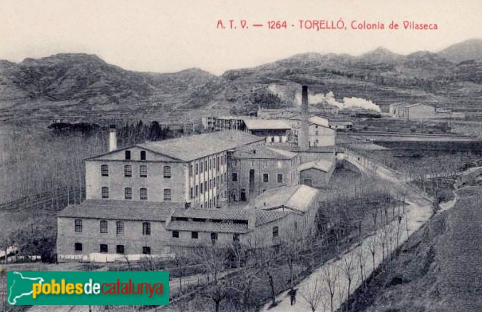 Sant Vicenç de Torelló - Colònia Vila-seca. Postal antiga