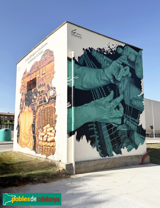 Sant Vicenç de Torelló - Mural <i>La lluita del fil</i>