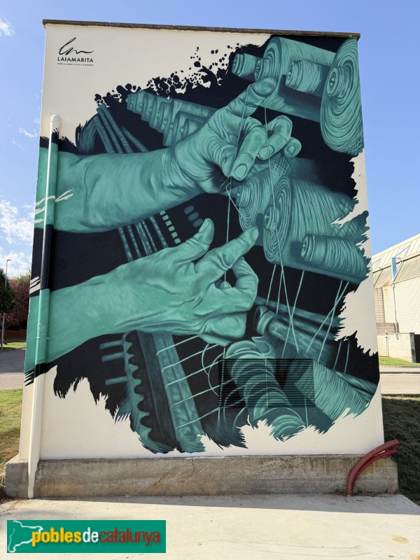 Sant Vicenç de Torelló - Mural <i>La lluita del fil</i>