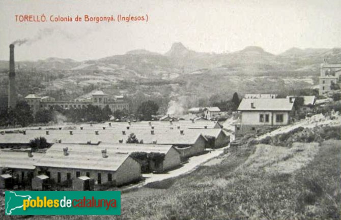 Sant Vicenç de Torelló - Colònia Borgonyà. Postal antiga Sant Vicenç de Torelló - Colònia Borgonyà. Postal antiga