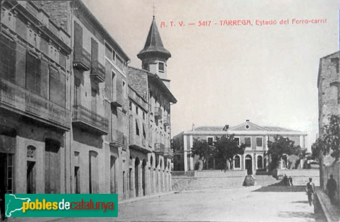 Tàrrega - Estació (postal antiga)
