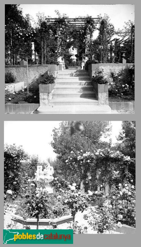 Castellbell i el Vilar - Torre Burés. Jardins (Foto: Carles Fargas - Arxiu Centre Excursionista de Catalunya-, c.1930) Castellbell i el Vilar - Torre Burés. Jardins