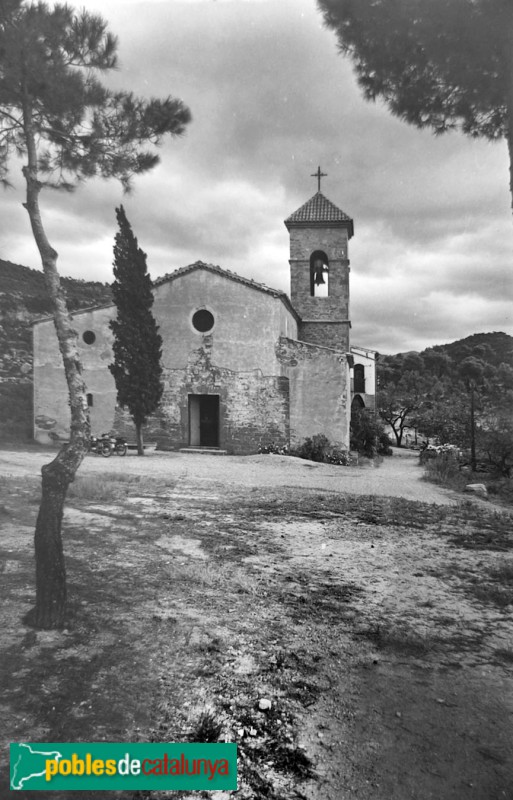 Castellbell i el Vilar - Església de Sant Miquel de Castellbell. Postal antiga