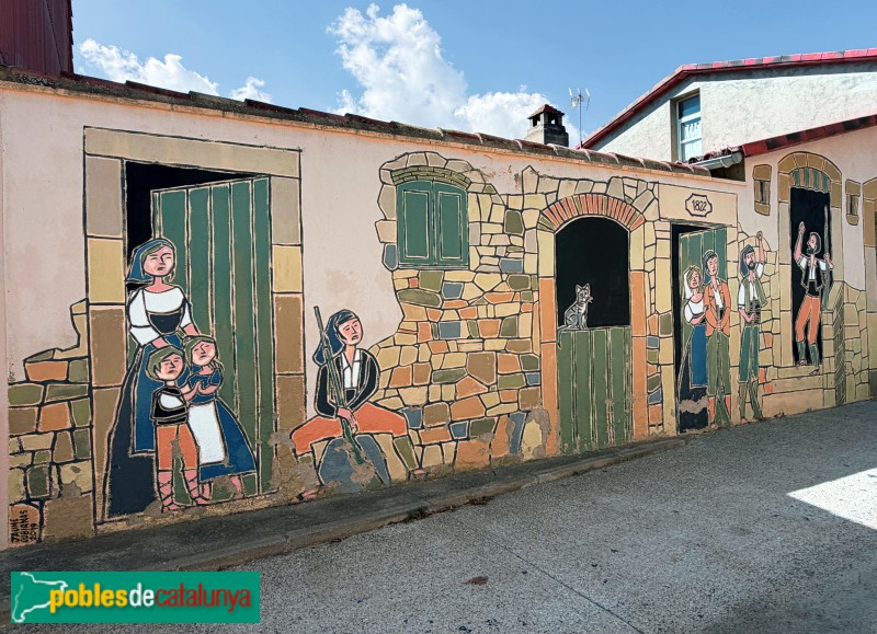 Castellbell i el Vilar - Mural del guerriller Mansuet Boxó