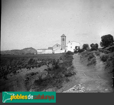 Marganell - Església de Sant Esteve (Foto: <i>Jaume Oliveras - Arxiu Centre Excursionista de Catalunya-</i>, 1900-1936) Marganell - Església de Sant Esteve