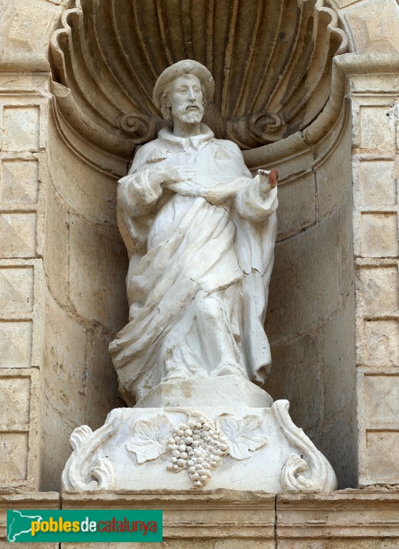 Tivissa - Església de Sant Jaume. Detall de la portada